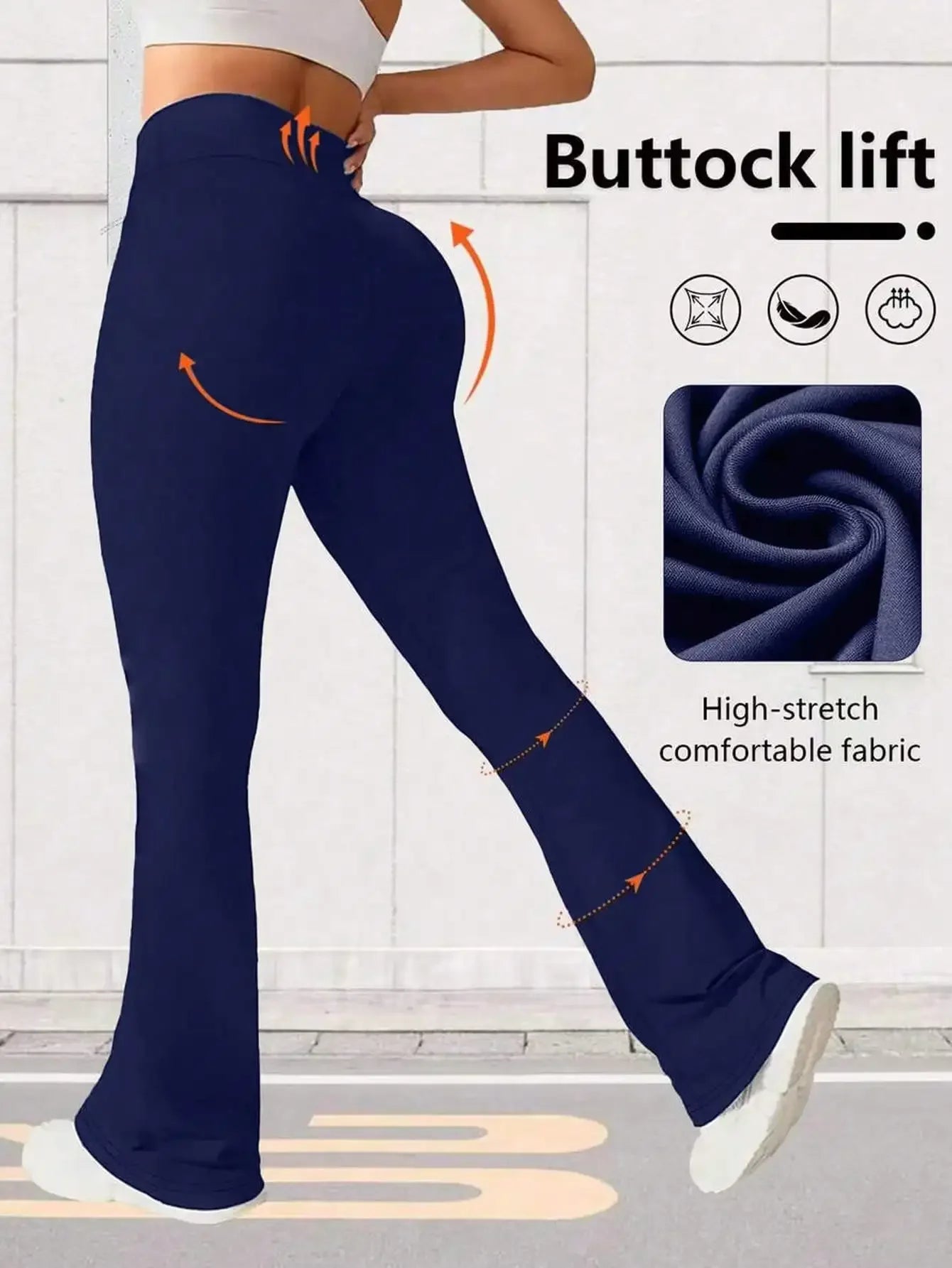 Womens High Waist Flare Yoga Pants Wide Leg For Fitness