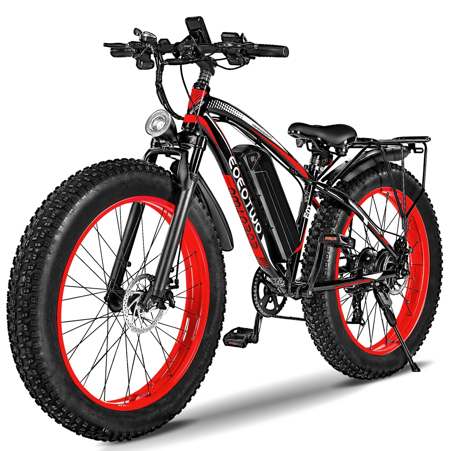 EOEOTWO Fat Tire Electric Bike 1000W Motor 34 MPH 60MileRange