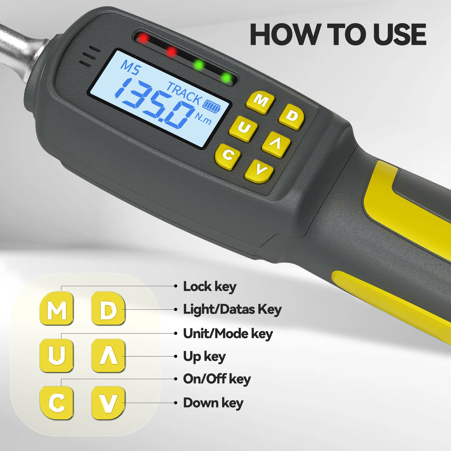 Waxtron Digital Torque Wrench Professional 2 Percent Accuracy For Auto
