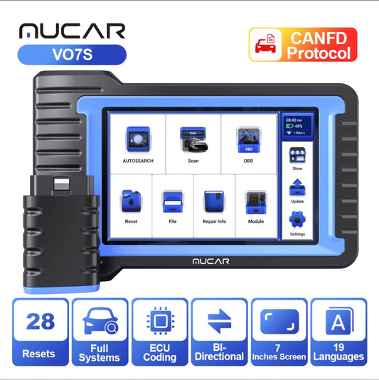MUCAR VO7S CANFD Bi Directional Diagnostic Tool With ECU Coding OBD2 Scanner
