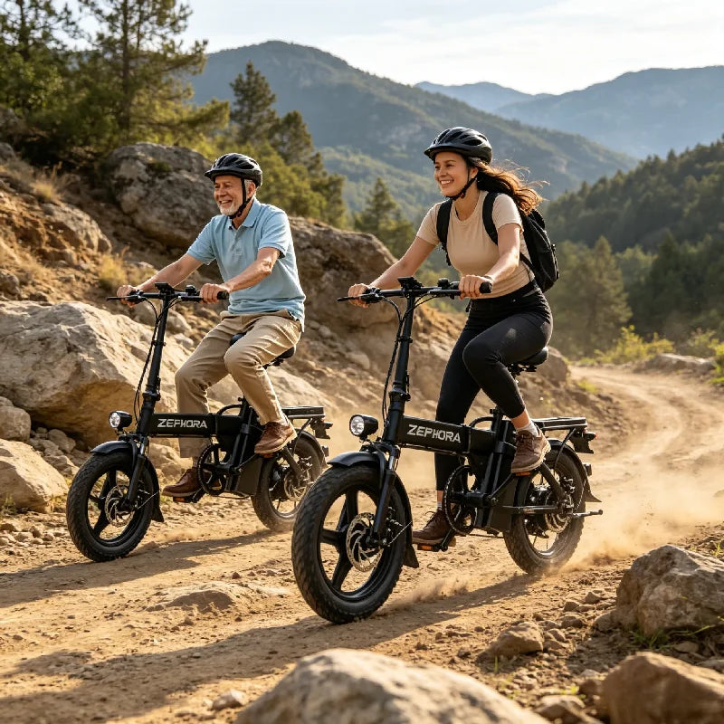 Zefiora Folding Electric Bike With Adjustable Seat