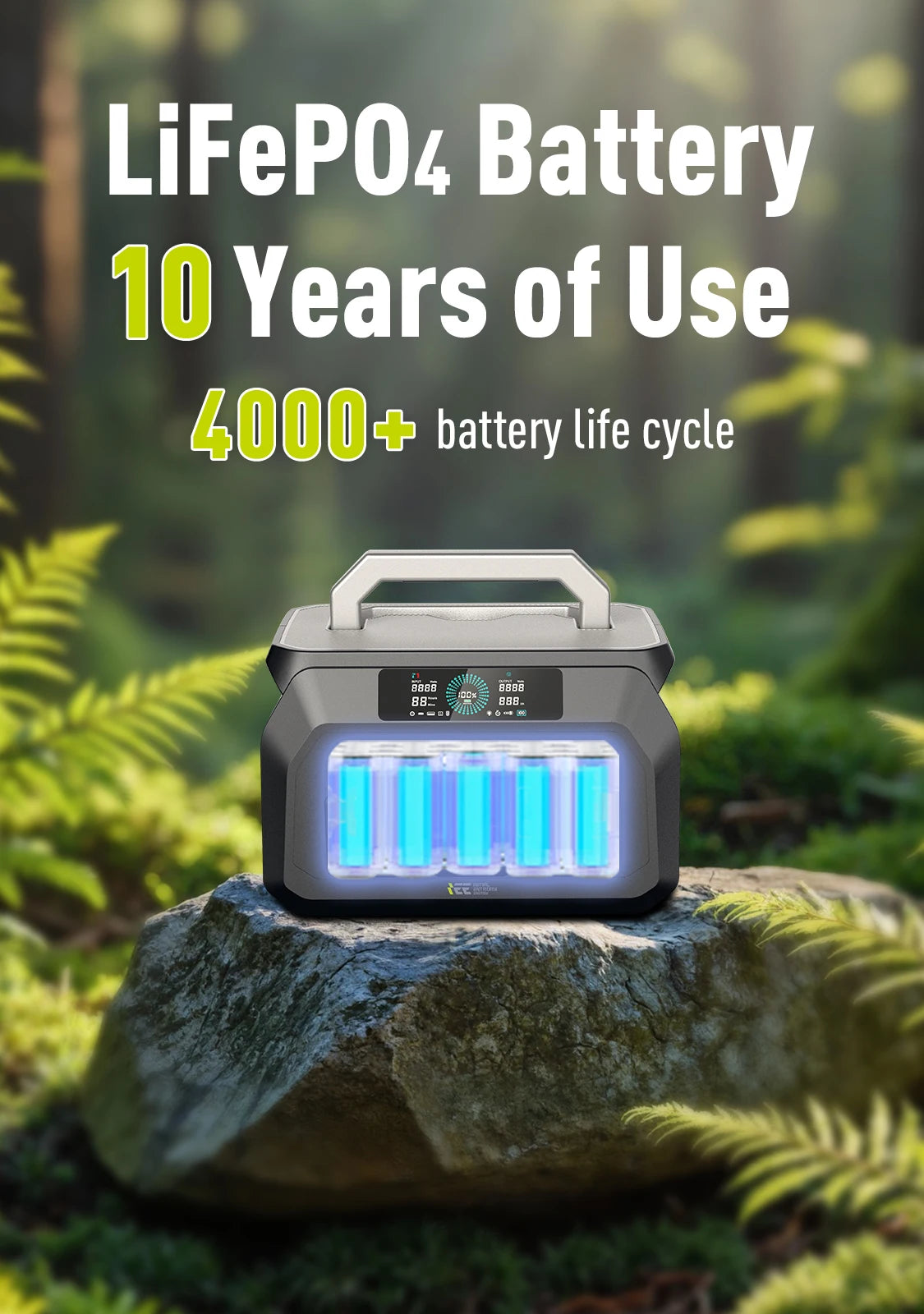 IEE Portable Power Station 512Wh LiFePO4 Solar Generator