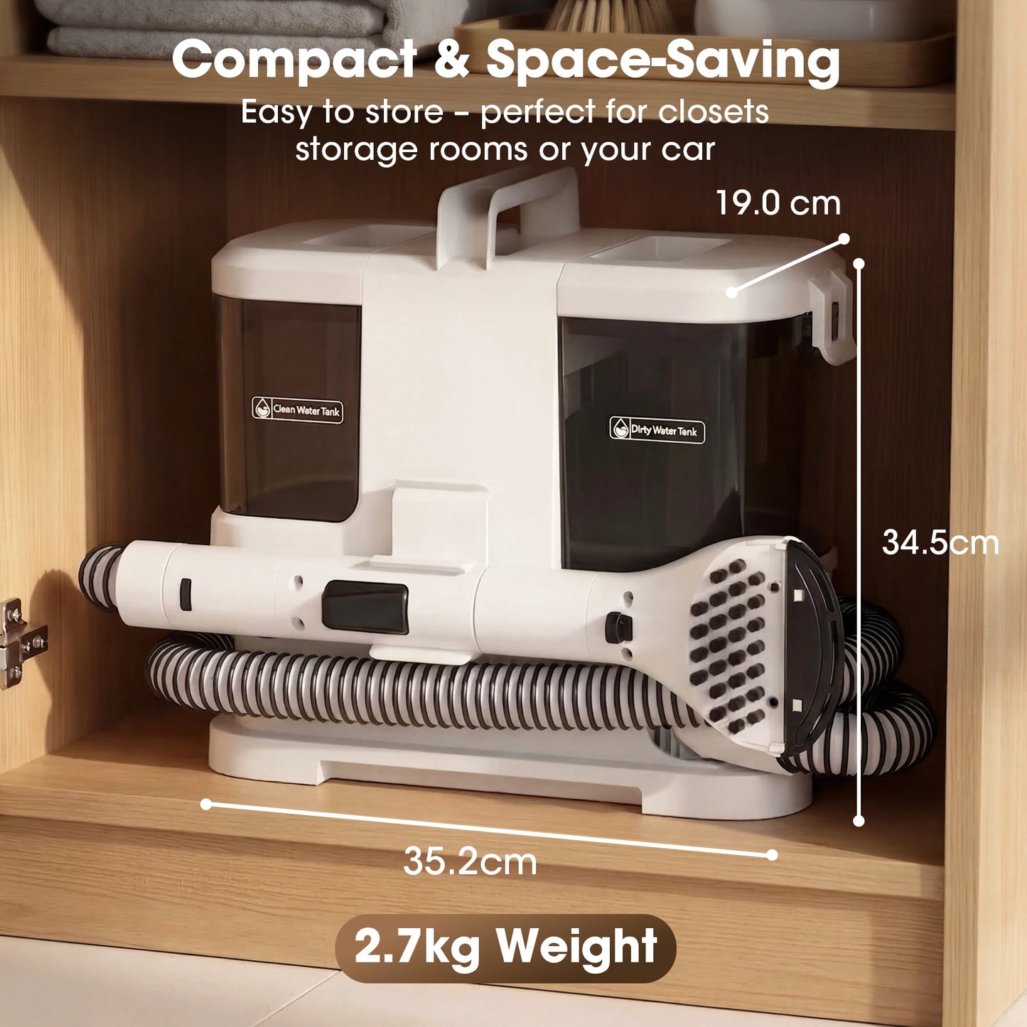 Lubluelu V2 Portable Carpet And Upholstery Spot Cleaner With 16000Pa Suction