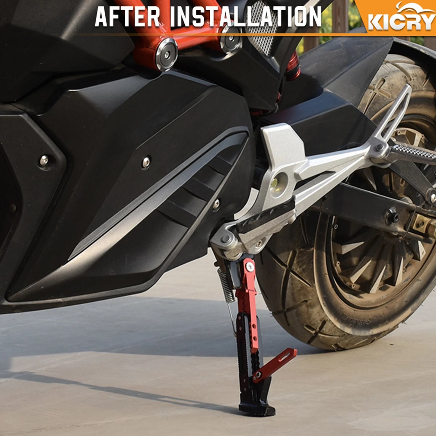 Adjustable Aluminum Alloy Motorcycle Kickstand Side Support