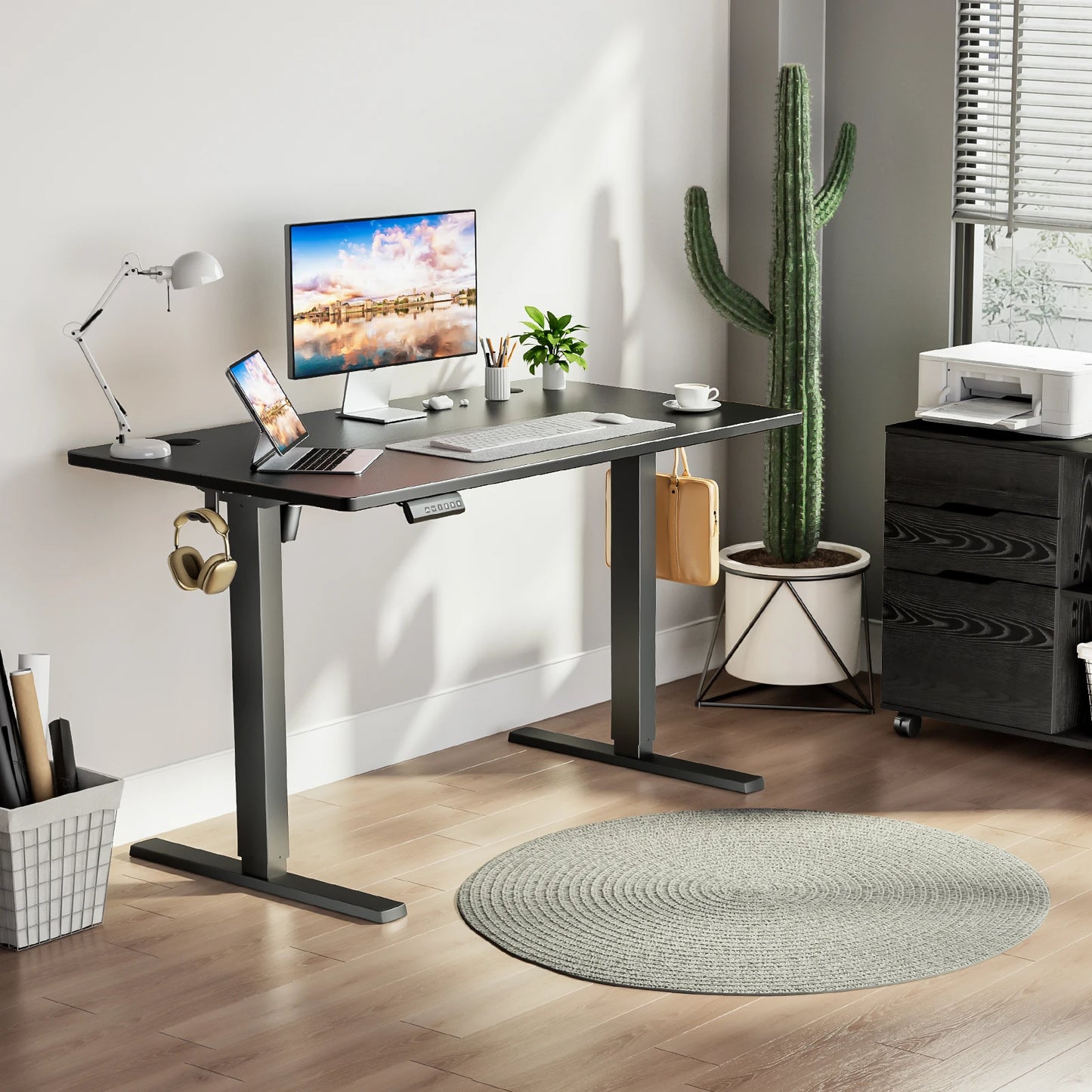 JHK Electric Standing Desk Height Adjustable Computer Desk Home Office