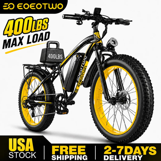 EOEOTWO Heavy Duty Ebike 400 Lbs Capacity Front Suspension