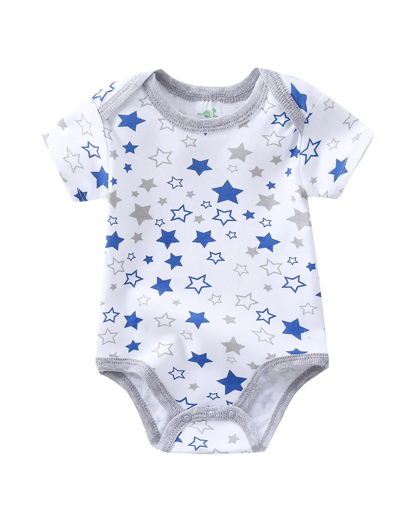 Baby Boy Sailboat Pattern Rompers Bodysuits 5 Pack Cotton