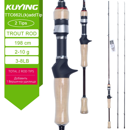 Kuying Fuji Carbon Fishing Lure Rod Fast Action Spinner