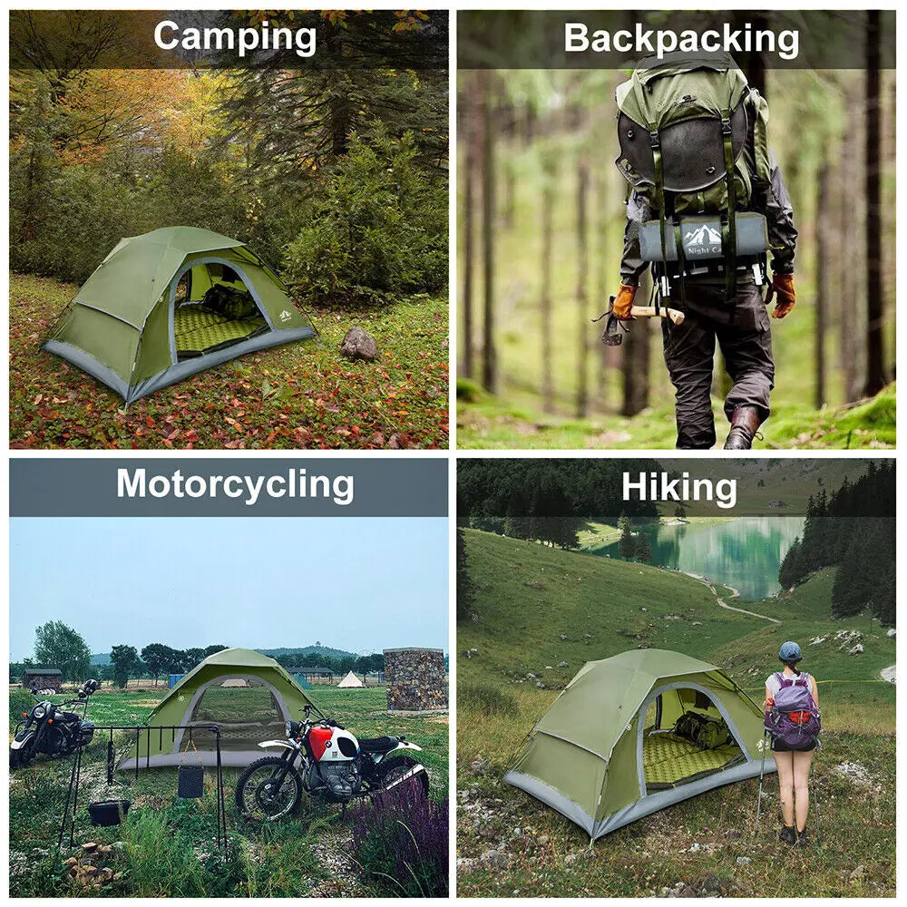 Night Cat Waterproof Double Layer Tent Rainfly Easy Clip Setup