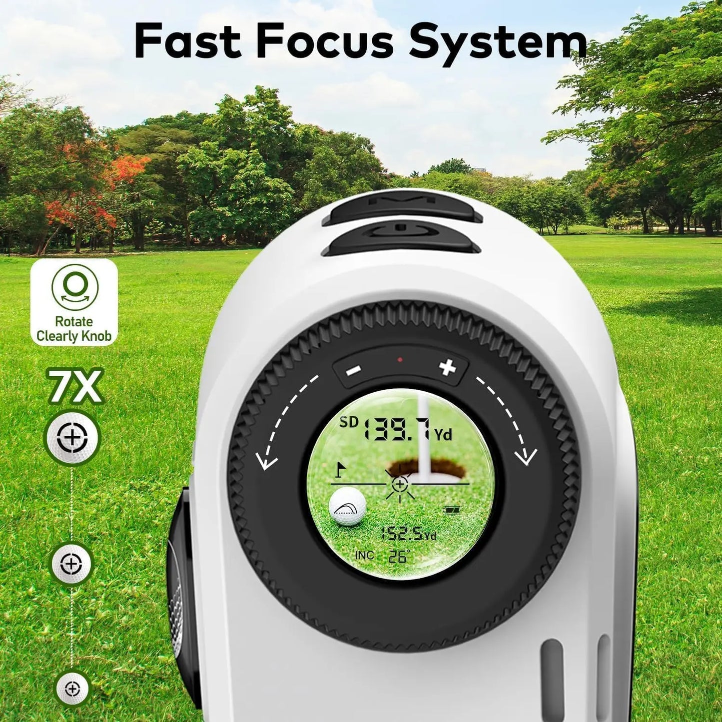 Kokvp Golf Rangefinder 7x 1200 Yards Slope Compensation Flag Lock