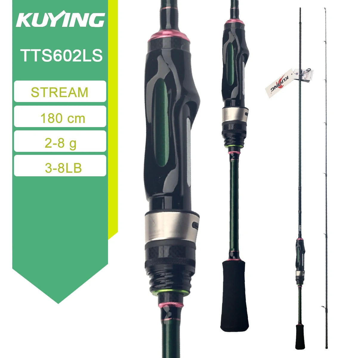 Kuying Teton Spinning Rod 0.8-8g 1-8lb Carbon Baitcaster