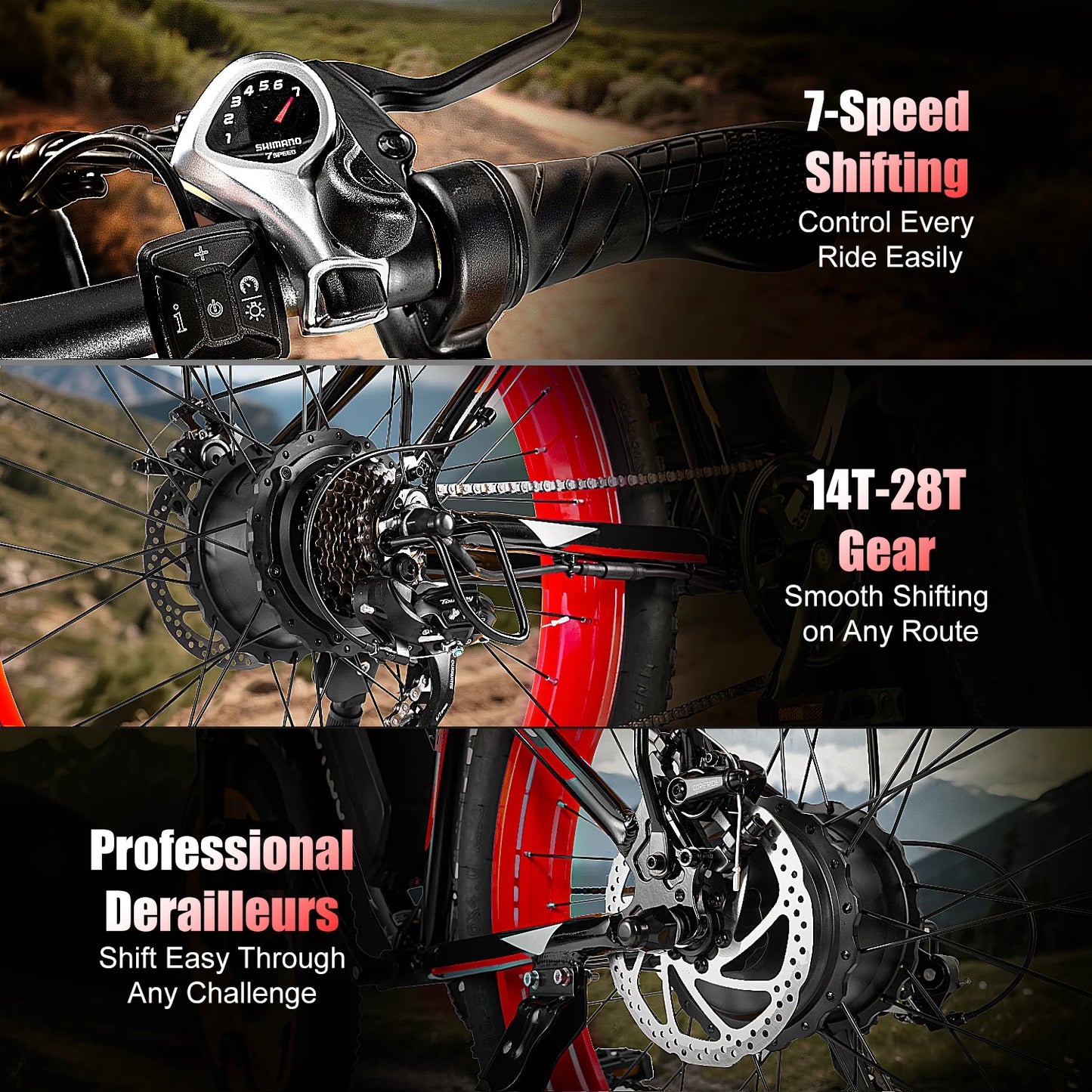 EOEOTWO Fat Tire Electric Bike 1000W Motor 34 MPH 60MileRange