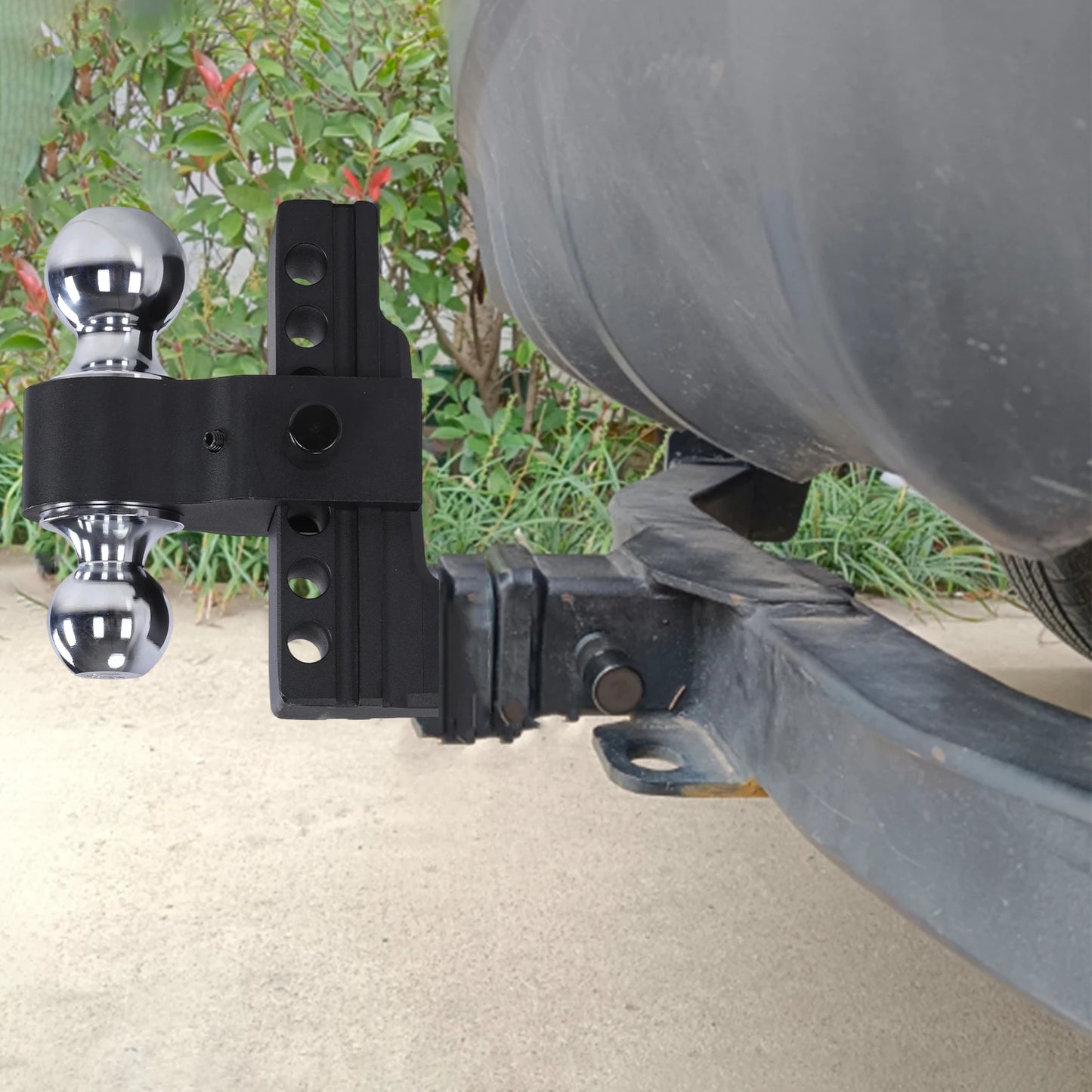 Adjustable Trailer Hitch With Dual Ball Towing Storage 12000 Lbs
