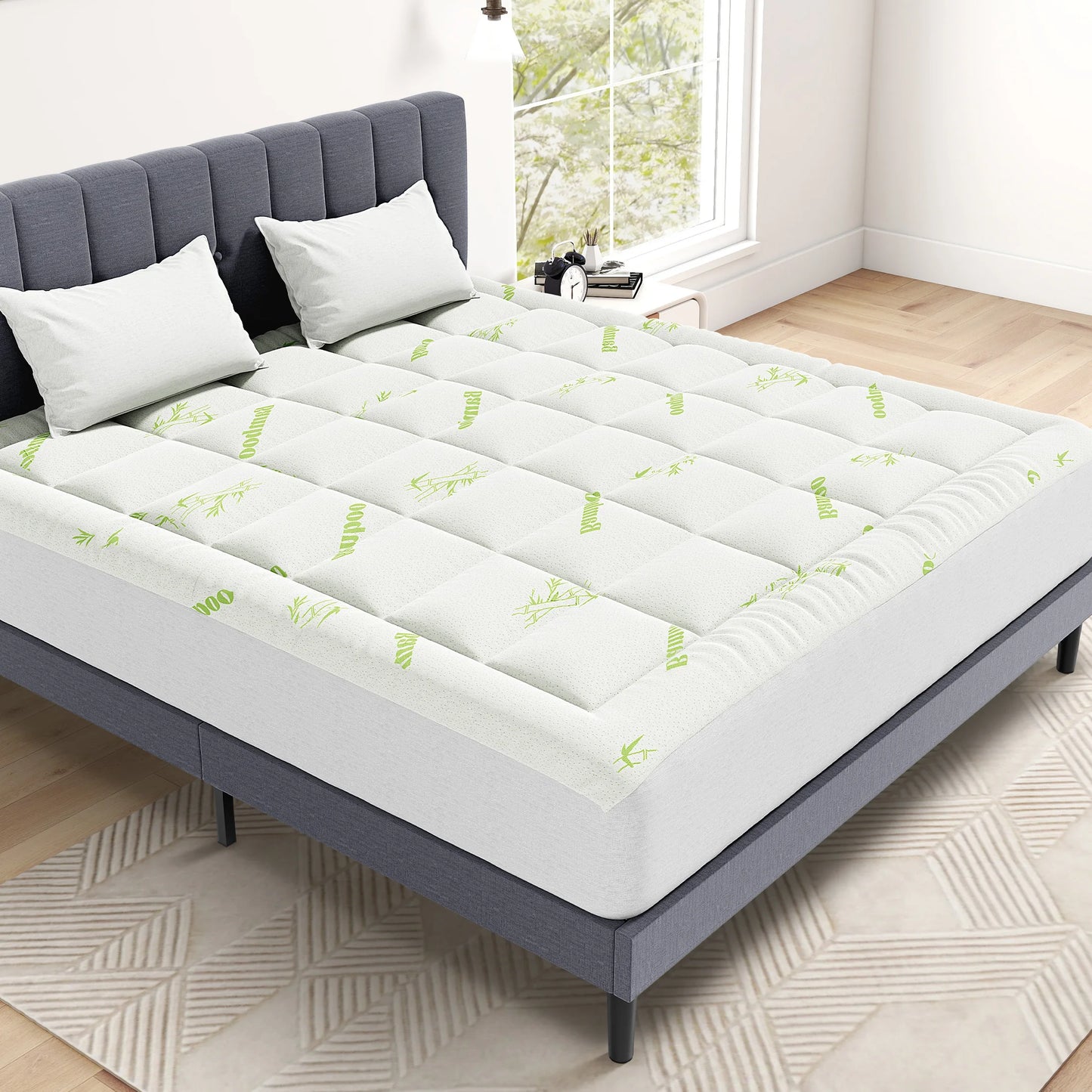 MCQ Bamboo Viscose Mattress Topper Ultra Soft With Pockets