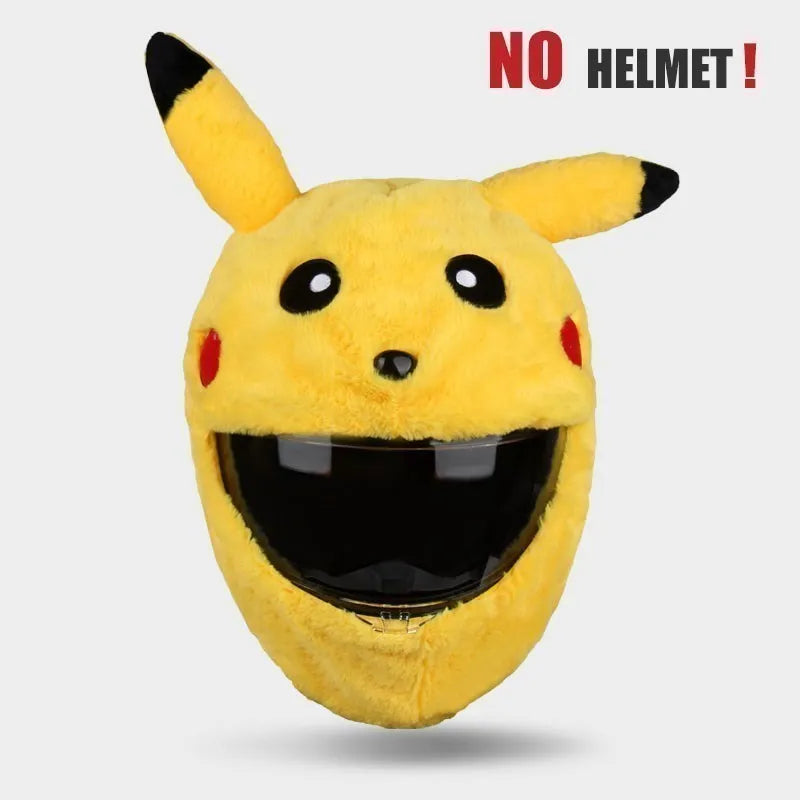 UchOOSE Cartoon Plush Motorcycle Helmet Cover With Ears