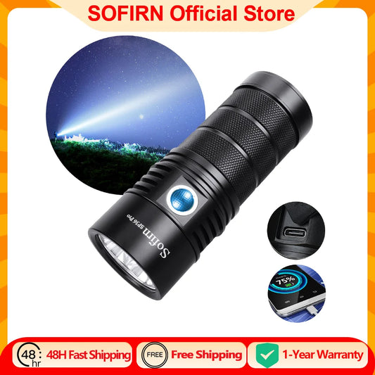 Sofirn SP36 Pro 8000 Lumen LED Flashlight USB C Rechargeable