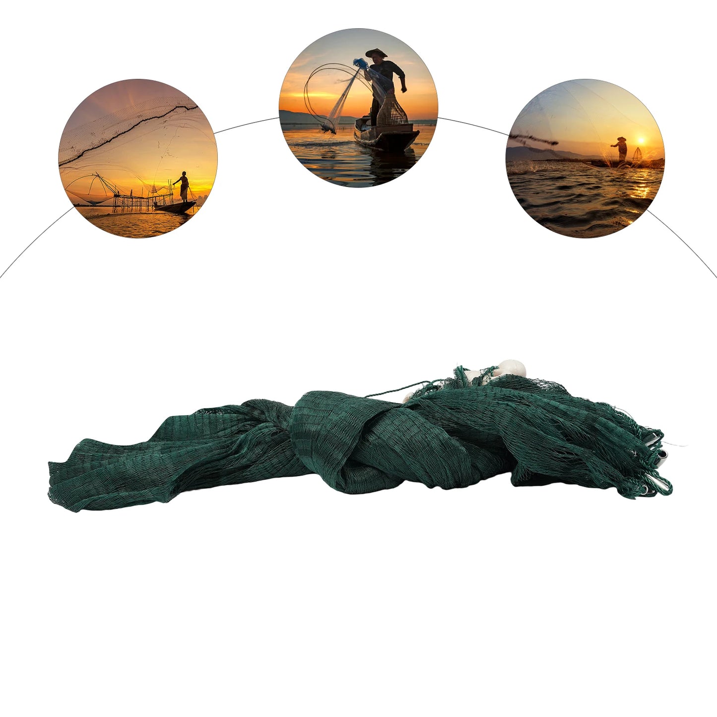Bymaocar Fishing Net With Weight And Float Drag Net Minnows