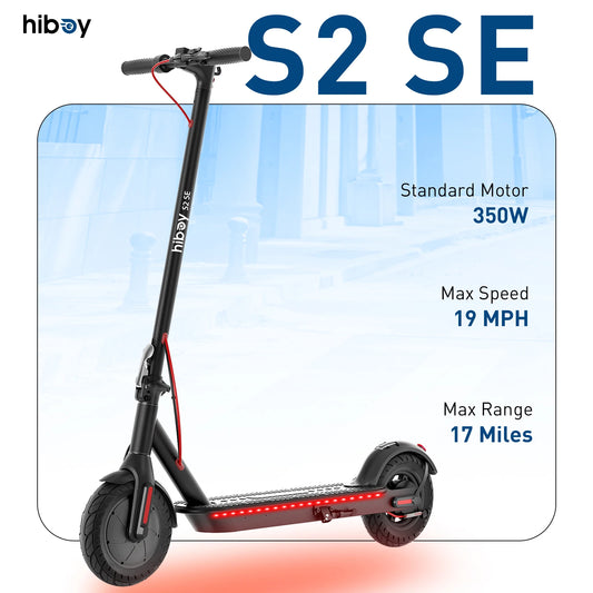 Hiboy S2 SE Electric Scooter For Adults 430W Peak Motor 19 MPH 17 Mile Range