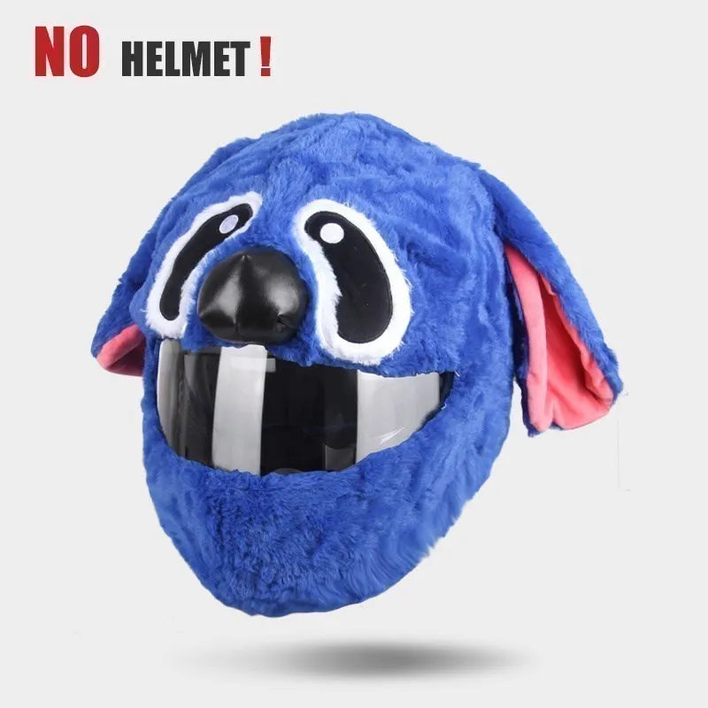 UchOOSE Cartoon Plush Motorcycle Helmet Cover With Ears