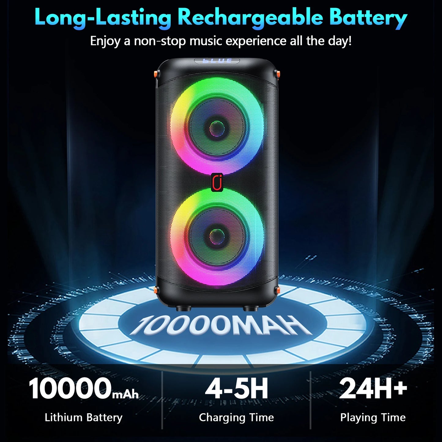 FanFun T27 Wireless Bluetooth Karaoke Speaker With Two Microphones