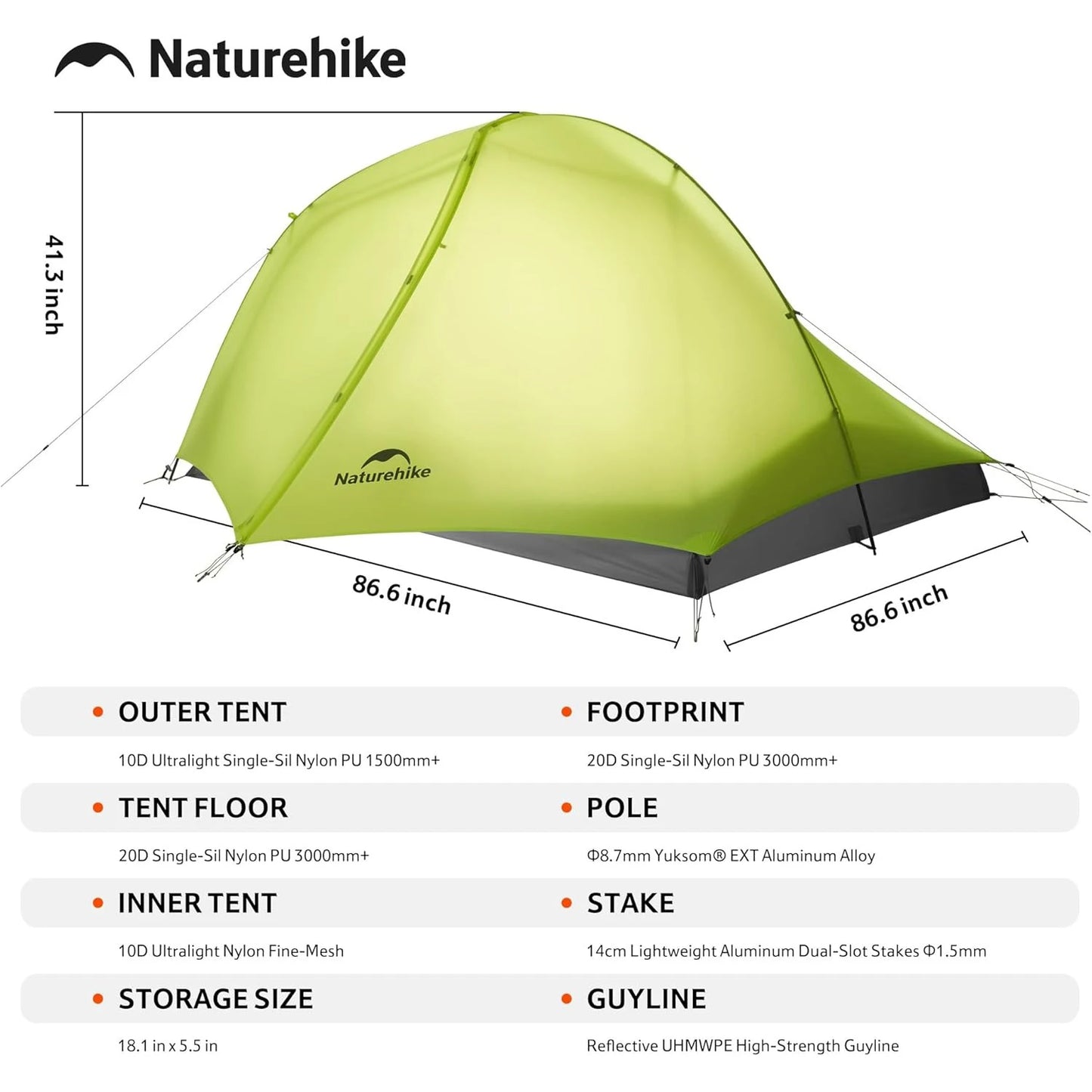 Naturehike Star Trail EXT Two Person Ultralight Backpacking Tent