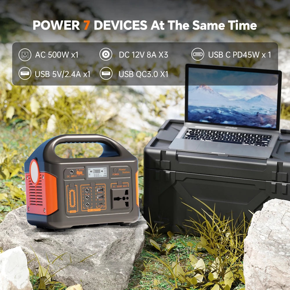 GaiaRay Portable Solar Power Station 500W 460Wh Outdoor