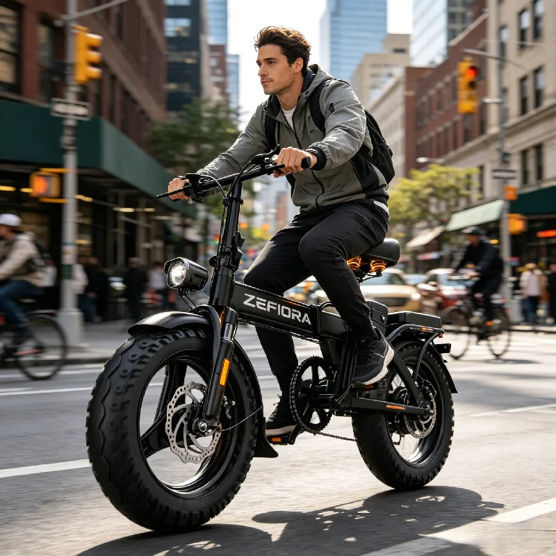 Zefiora 14 Inch Foldable Electric Bicycle 500W