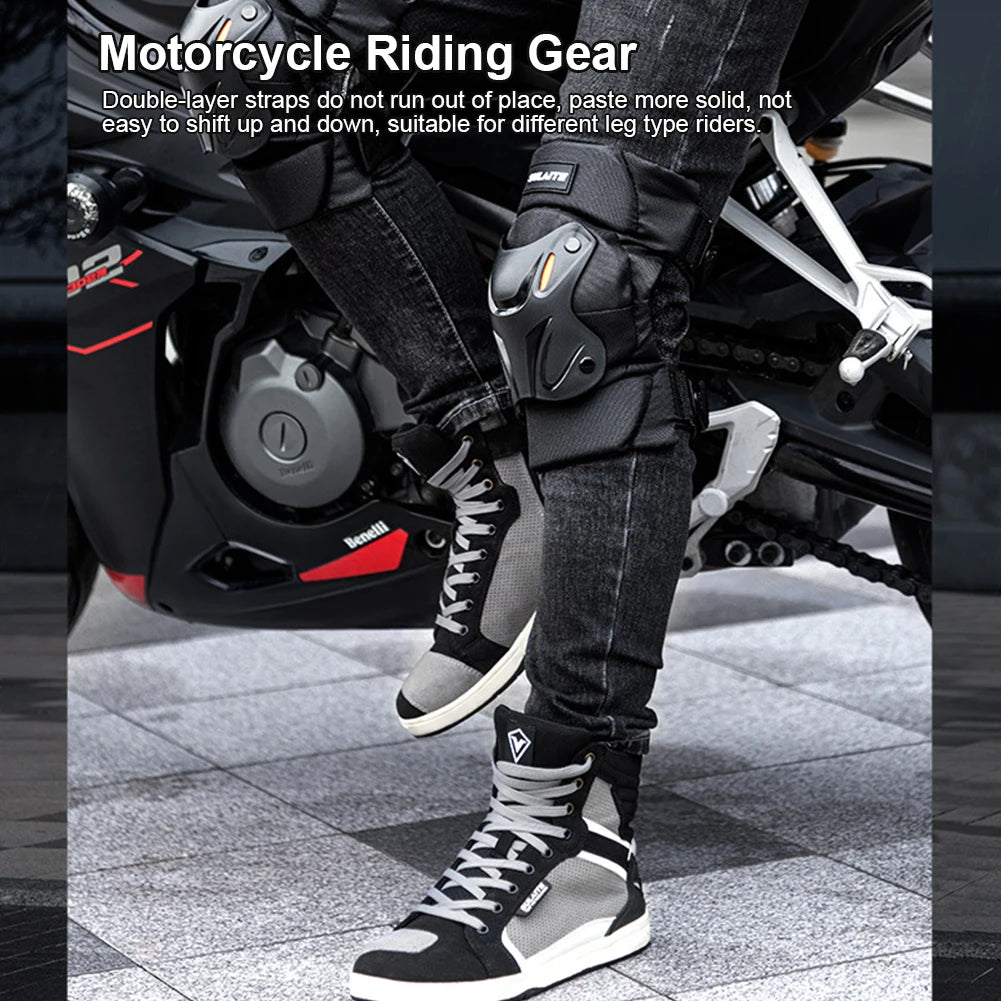 Apwikoger Motocross Knee Pads Anti-fall Off-Road Protector