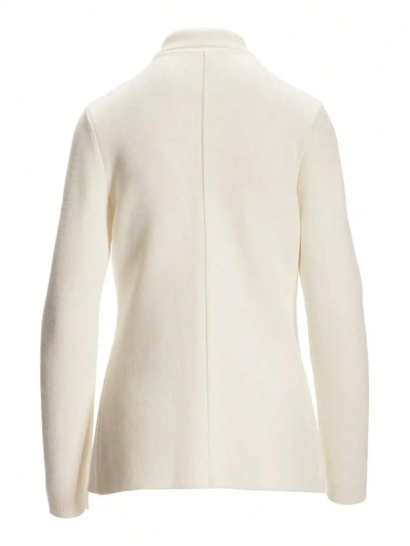 Women Single Button Thin Knit Fitted Blazer Jacket