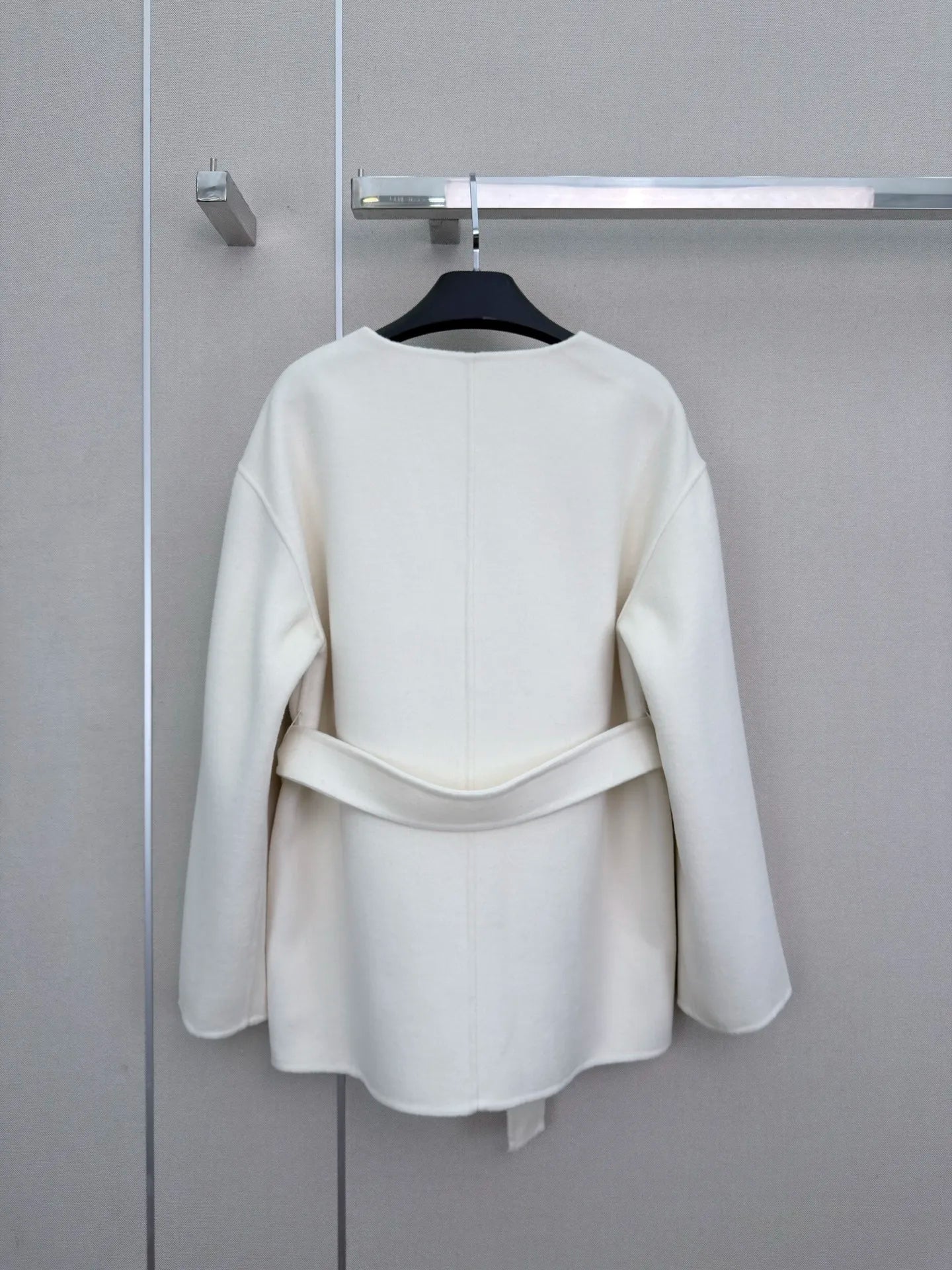 Women's Solid Wool Button Top And Lapel Vest Set