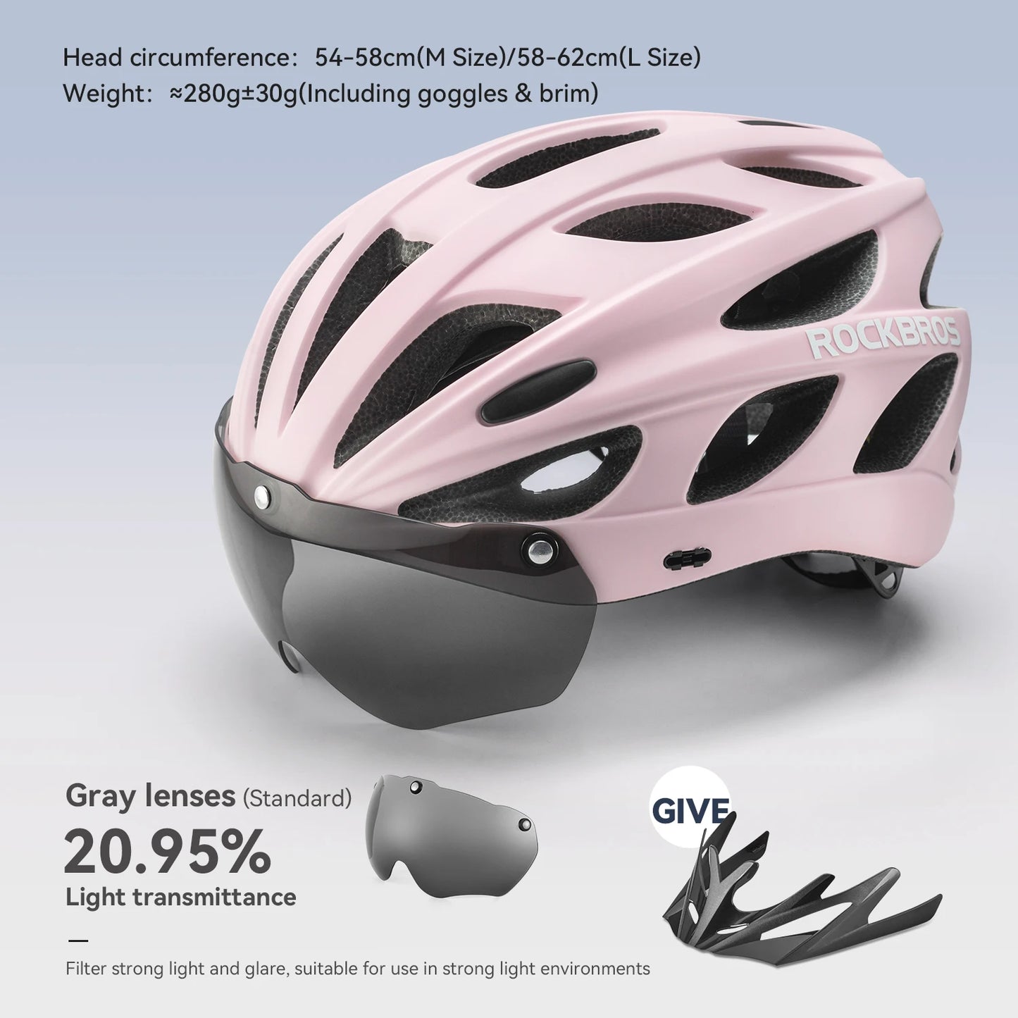 ROCKBROS MTB Road Cycling Helmet With Integrated Goggles