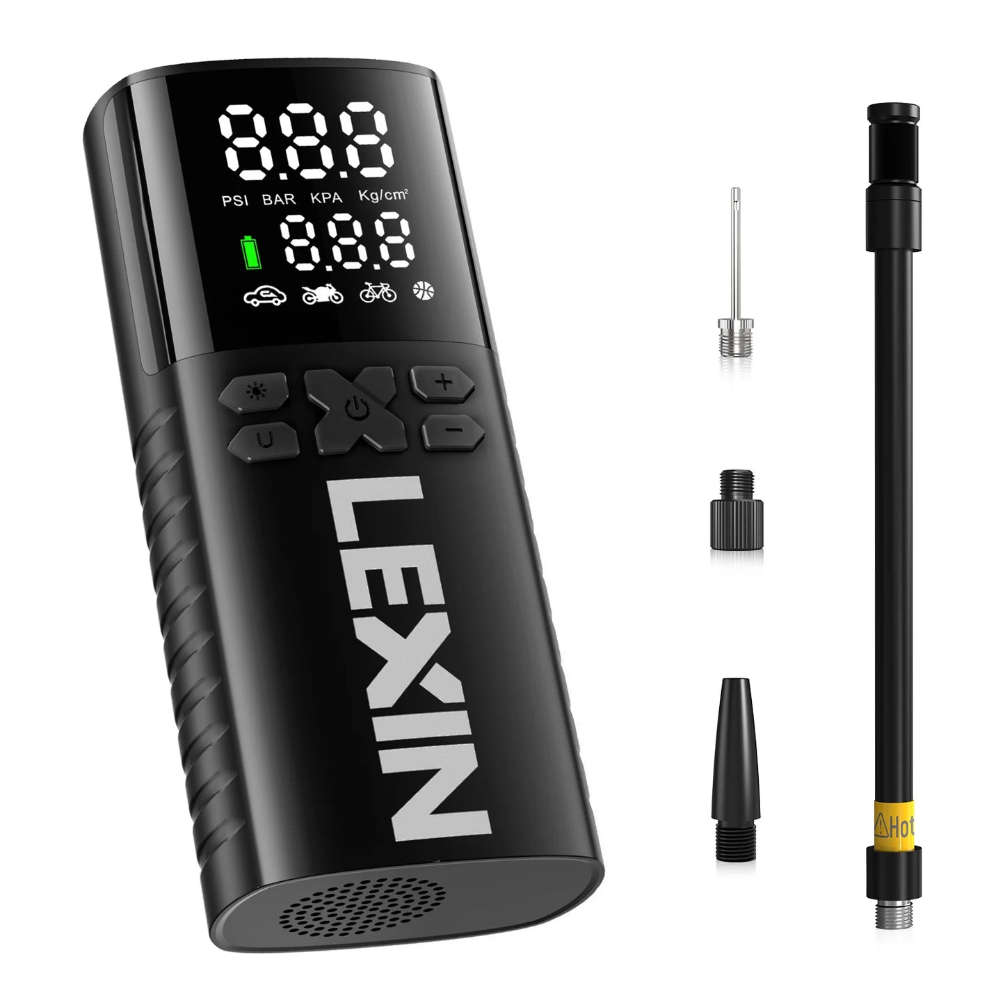 Lexin P4 Smart Inflator Pump 4000mAh LED Digital For Motorcycles Tire Inflation