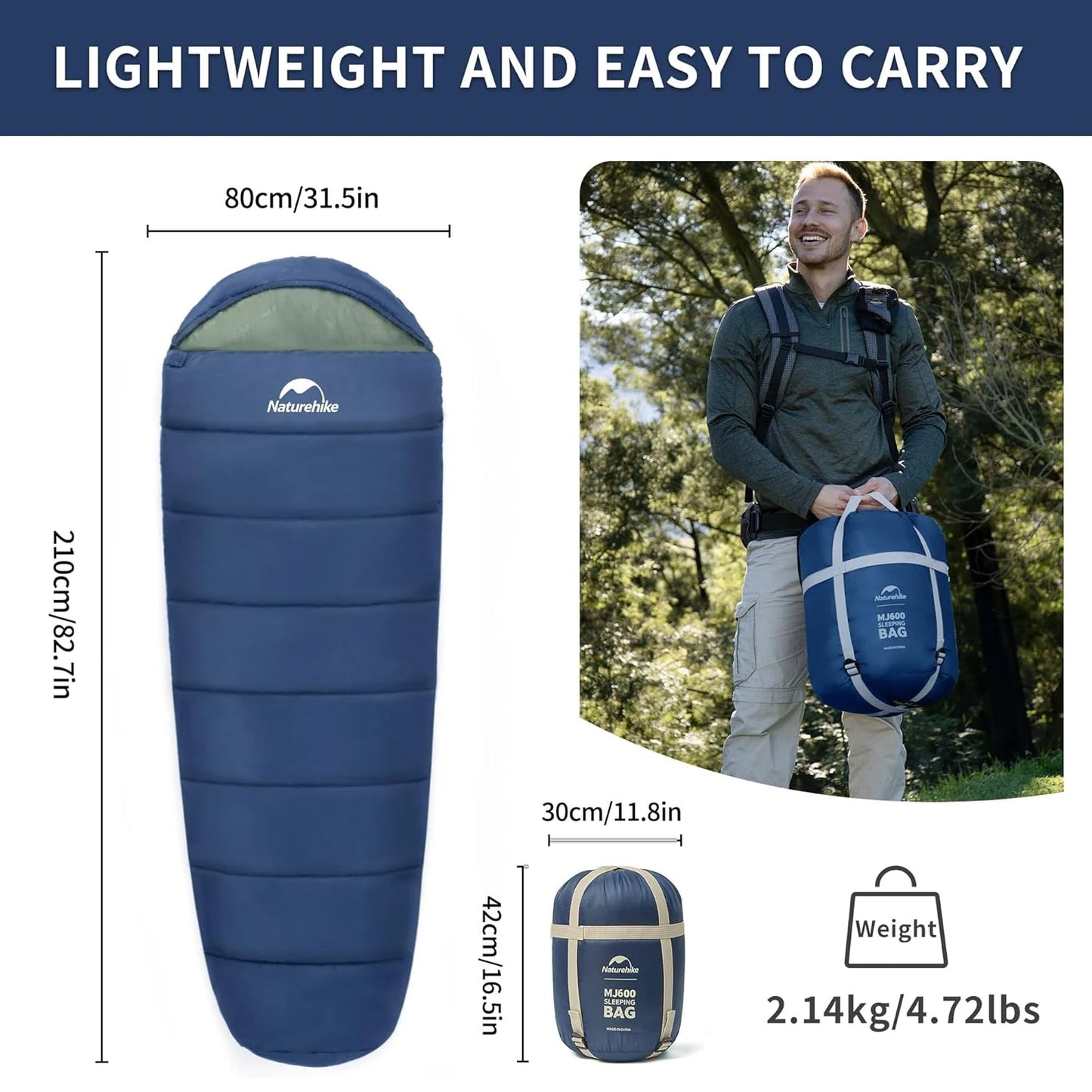 Naturehike Mummy Sleeping Bag Ultra Winter Warm Adult