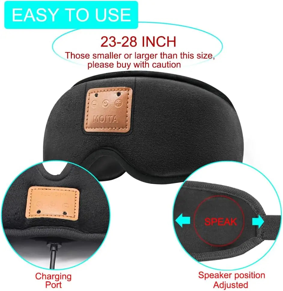 Wireless Sleep Mask With Built In Bluetooth Headphones