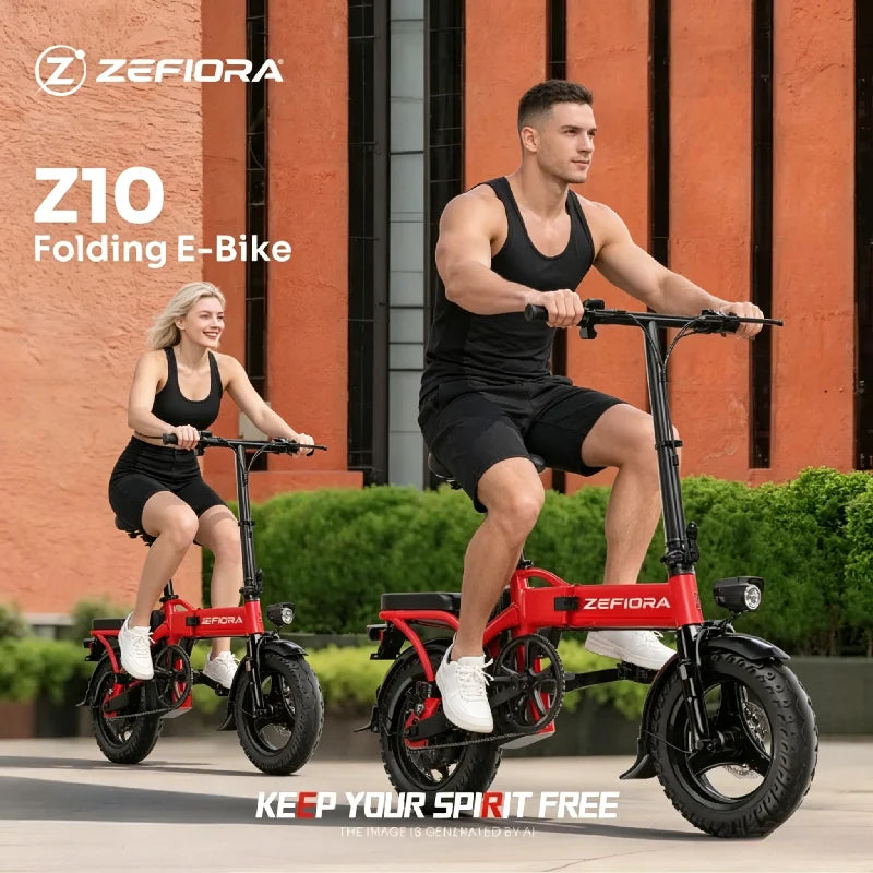 Zefiora 14 Inch Foldable Electric Bicycle 500W