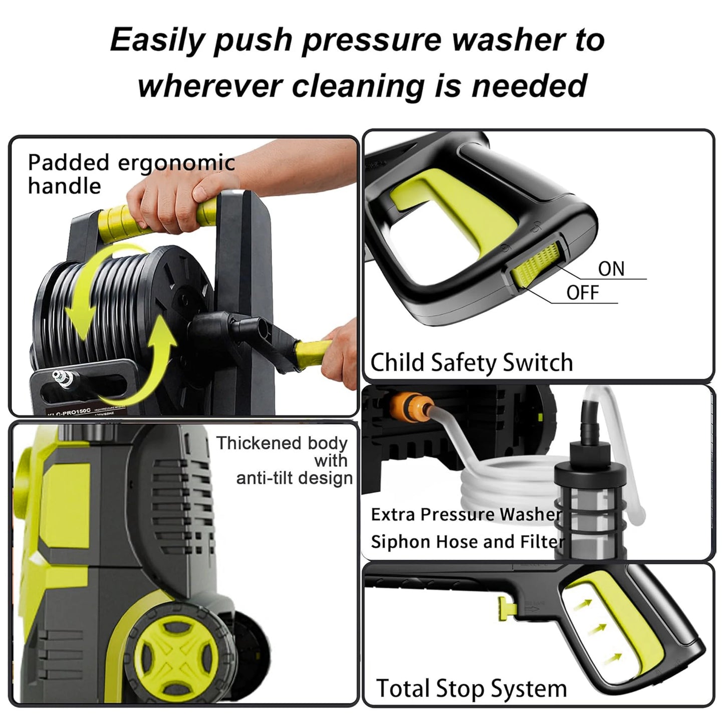 FF FOTING 5000 PSI Pressure Washer 3.3 GPM Foam Cannon
