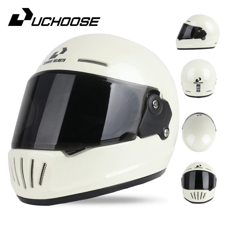 Uchoose Retro Open Face Motorcycle Helmet Dot Certified