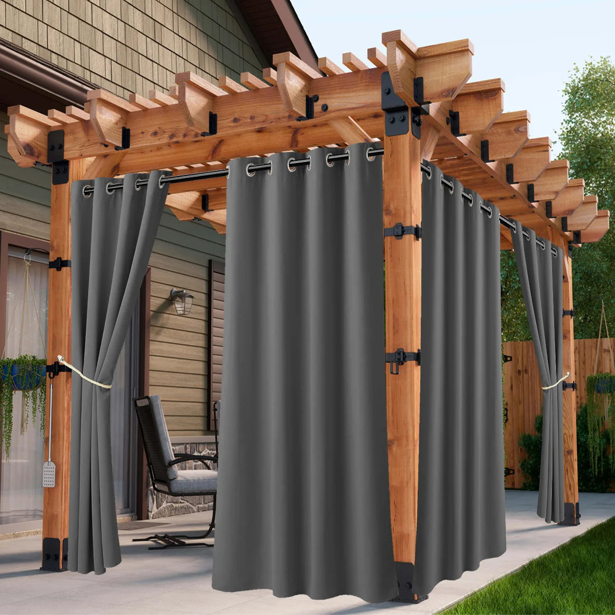 Sabalanica Waterproof Outdoor Curtains Grommet Top Sun Blocking UV Protection