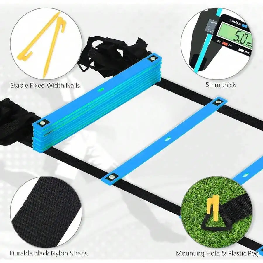 Fixed Rung Agility Ladder Training Equipment For Soccer And Footwork Speed