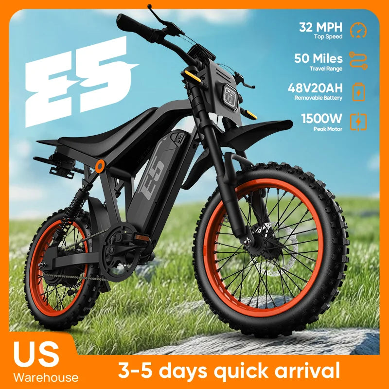 URLIFE 1500W Electric Mountain Bike With Removable Battery