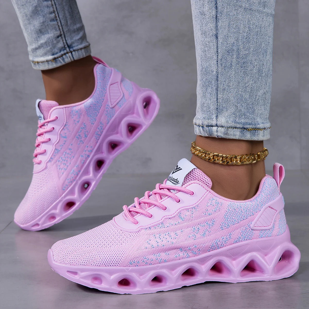 Breathable Flying Woven Blade Sneakers Unisex Lightweight Mesh Shoes