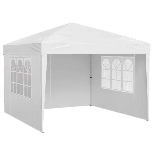 Aluminum Pop Up Canopy Gazebo With 3 Sidewalls And Windows