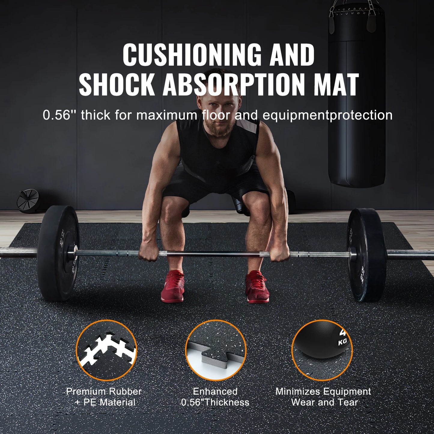 SucceBuy Thick Interlocking Rubber And Foam Puzzle Floor Mats